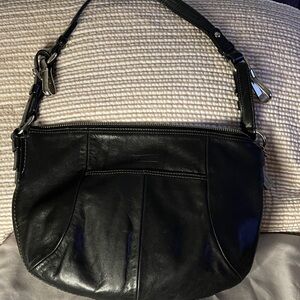 Coach EST 1941 Vintage Black Leather Shoulder Bag 12683 Coach Stagecoach